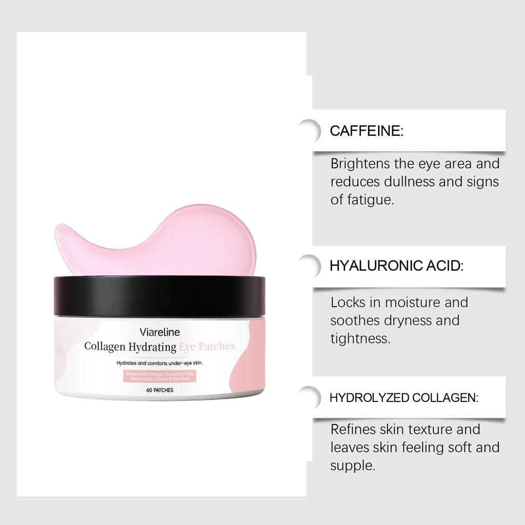 VIARELINE Collagen Moisturizing Eye Mask Hydrating Brightening Fine Lines Care