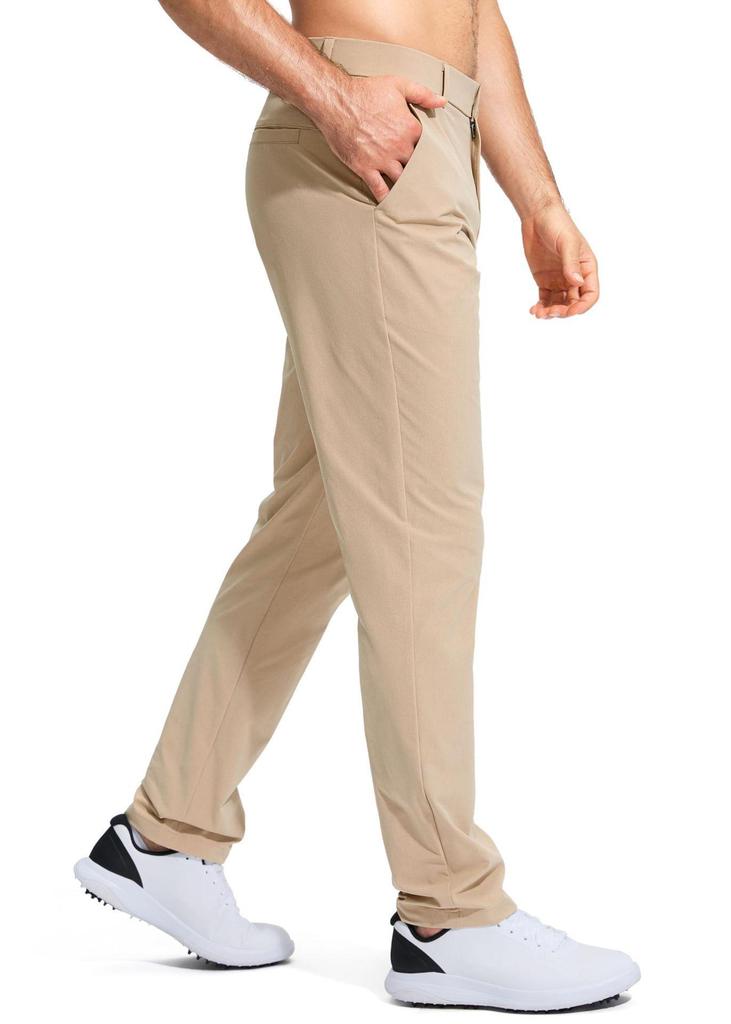 2026 Men's Mid-Waist Stretch Golf Pants - Quick-Drying, Lightweight, Plus Size, Straight Leg, Solid Color