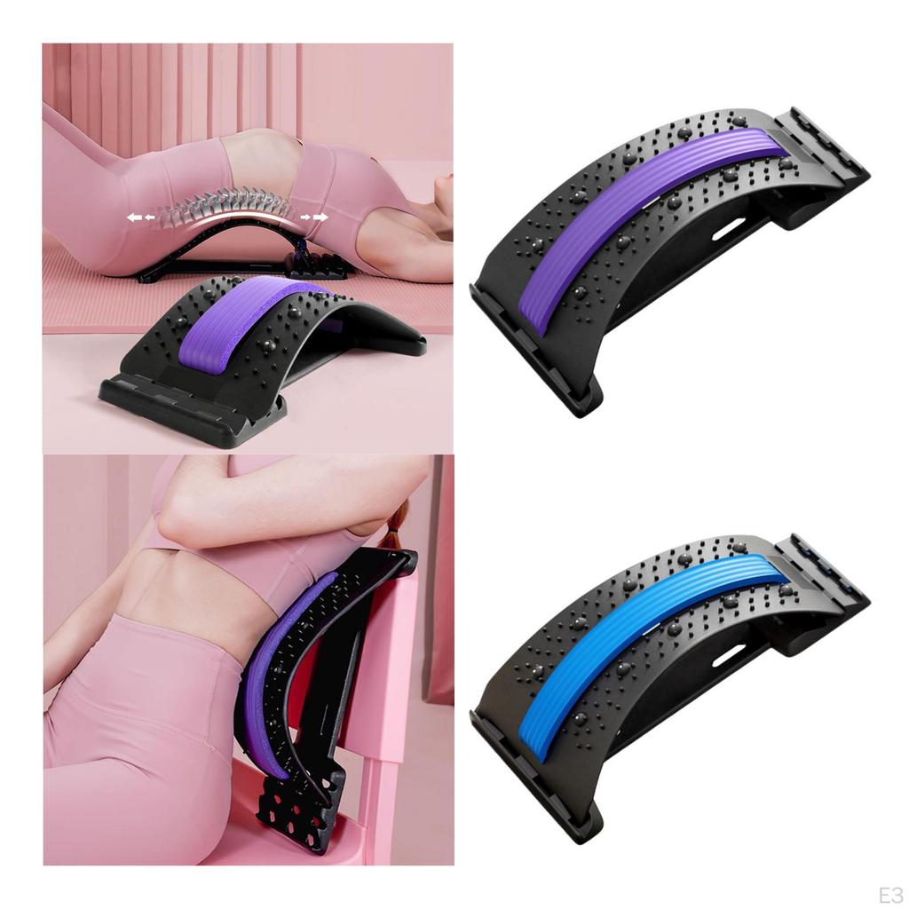 Back Stretcher Extender Relaxation Waist Traction for Home Living Room Black Violet