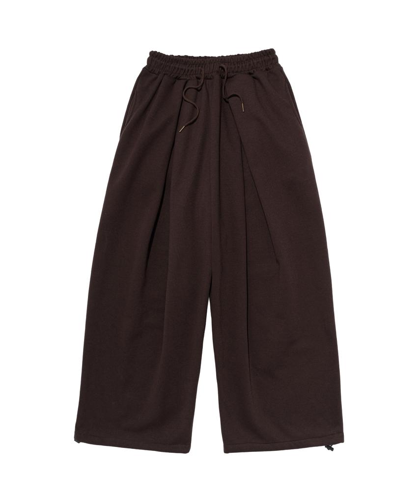 CARGOBROS Strong Wave Brushed Wide Sweatpants (Brown)