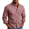Men'S Shirt With Double Pockets, Casual Long Sleeved Top, Fashionable Cardigan