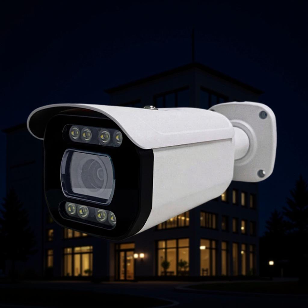 Outdoor 8MP Color Night Vision Surveillance Camera with Alarm and POE Bullet Design
