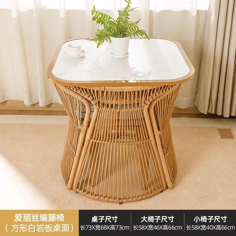 Outdoor,rattan chair,combination,leisure,courtyard,balcony, tables and chairs, modern, open-air, garden, rainproof, coffee table