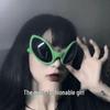 Green Goofy Alien Party Sunglasses – Fun Rave Gag Costume Glasses