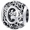 Charms Letter Q Pendant Pr 925 Bead Flower Twig Letter