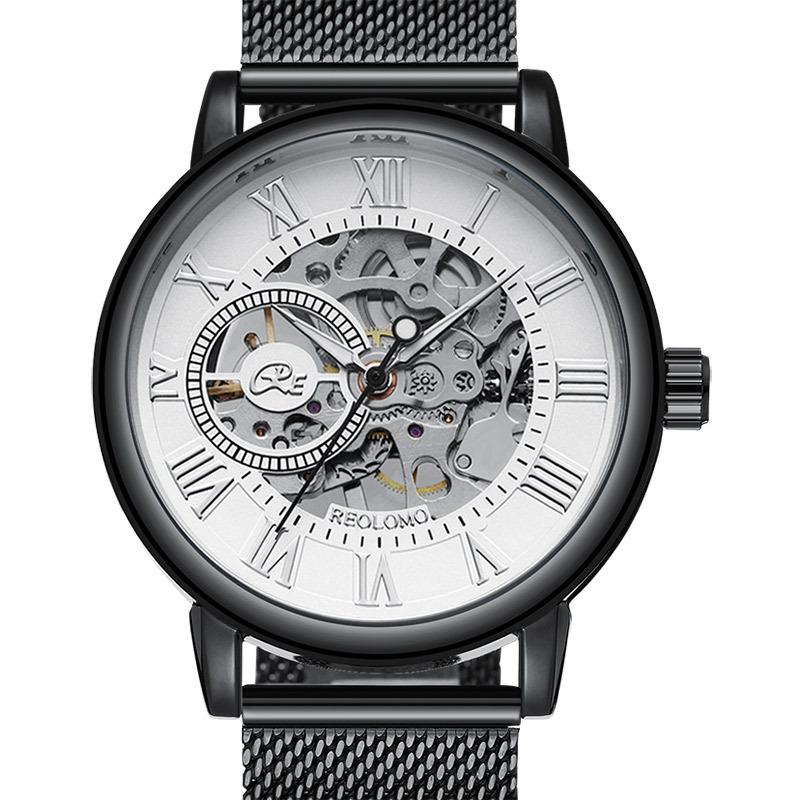 

Топ новые механические часы сетчатый браслет ручной механический водонепроницаемый светящийся модные часы