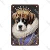 Metal Sign Gentleman Dog Wall Decor, Vintage Tin Plate for Living Room 20x30 cm