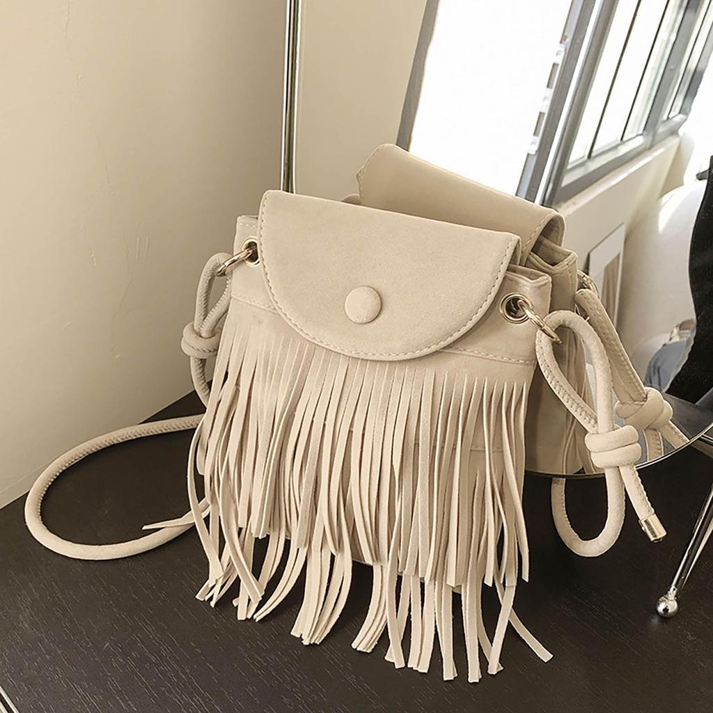 Suede Fringe Retro Casual Crossbody Single Shoulder Small Square Women's Bag