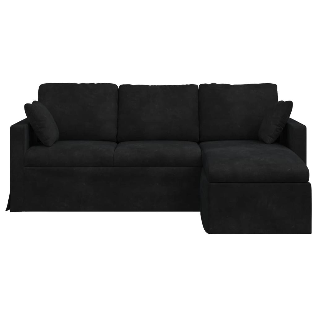 Black Sofa 198 x 134 x 80 cm Velvet