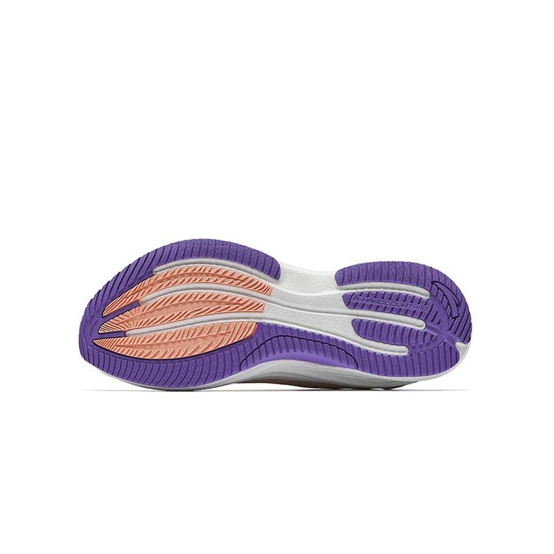 Anta Comfortable Fashion Shock Absorbing Non-Slip Wear-Resistant Low-Top Casual Running Shoes Women Sneaker White Orange Purple 922515507-4