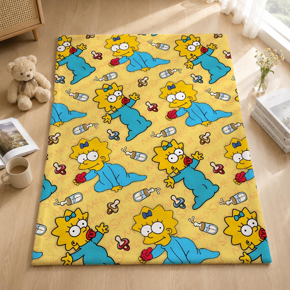 Cartoon T-The Simpsonss Throw Blankets Soft Warm Flannel Blanket Bedding For Bed Living Room Home Sofa