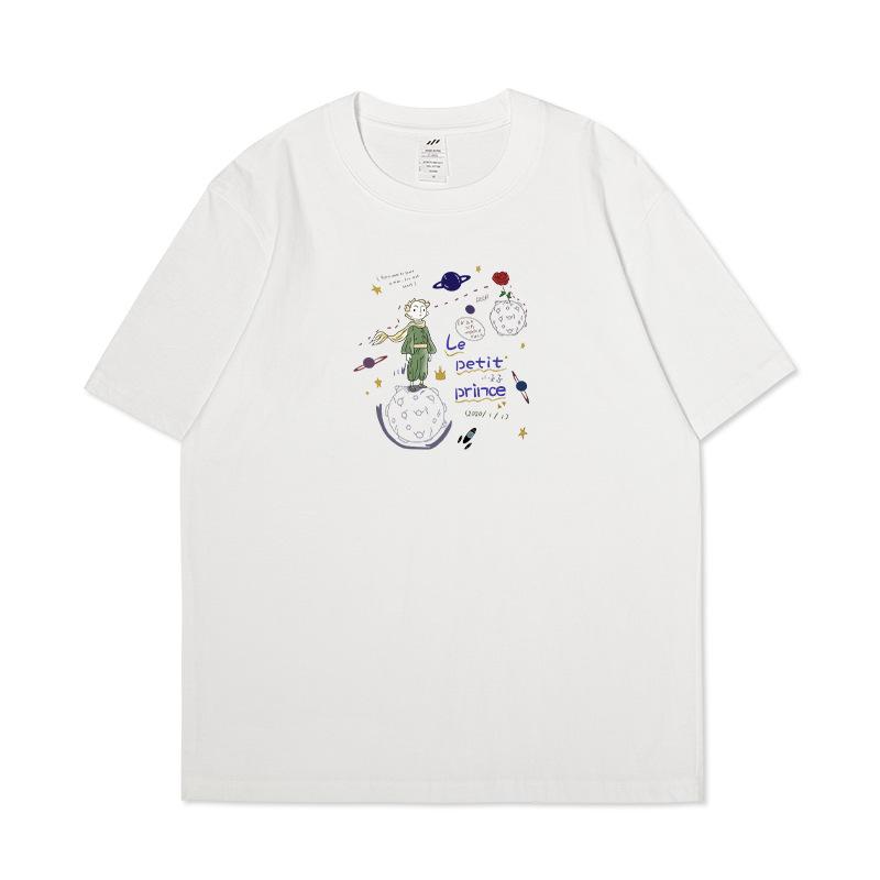 S1120692 Футболки с короткими рукавами для подростков, топы с мультяшным принтом, летняя одежда S