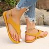 Mode Flip-Flops Schnalle Damen Zehenriemen Sandalen Damen Flache Strand Flip-Schuhe Sandalen Offene Damen Sandalen