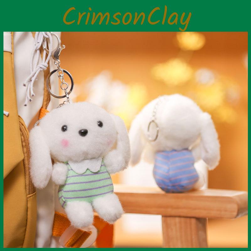 Ears Cute Long Dog Keychain Cartoon Plush Girls Kid Backpack Decoration Doll