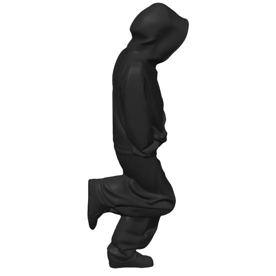 Thinker 3D Printed Figurine Statue for Sweatsuit Man Home Office Desk Bookshelf Decor