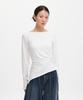 GENERALIDEA Drape Piercing T-Shirt [White] / Gf3Lts505