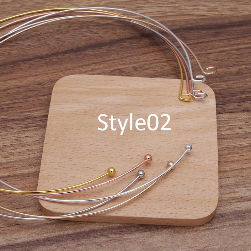 5pcs Metal DIY Wedding Headband Bride Coil Hairwear Hairband Head Hair Band Base Collar Neckwear Necklace Jewelry Components