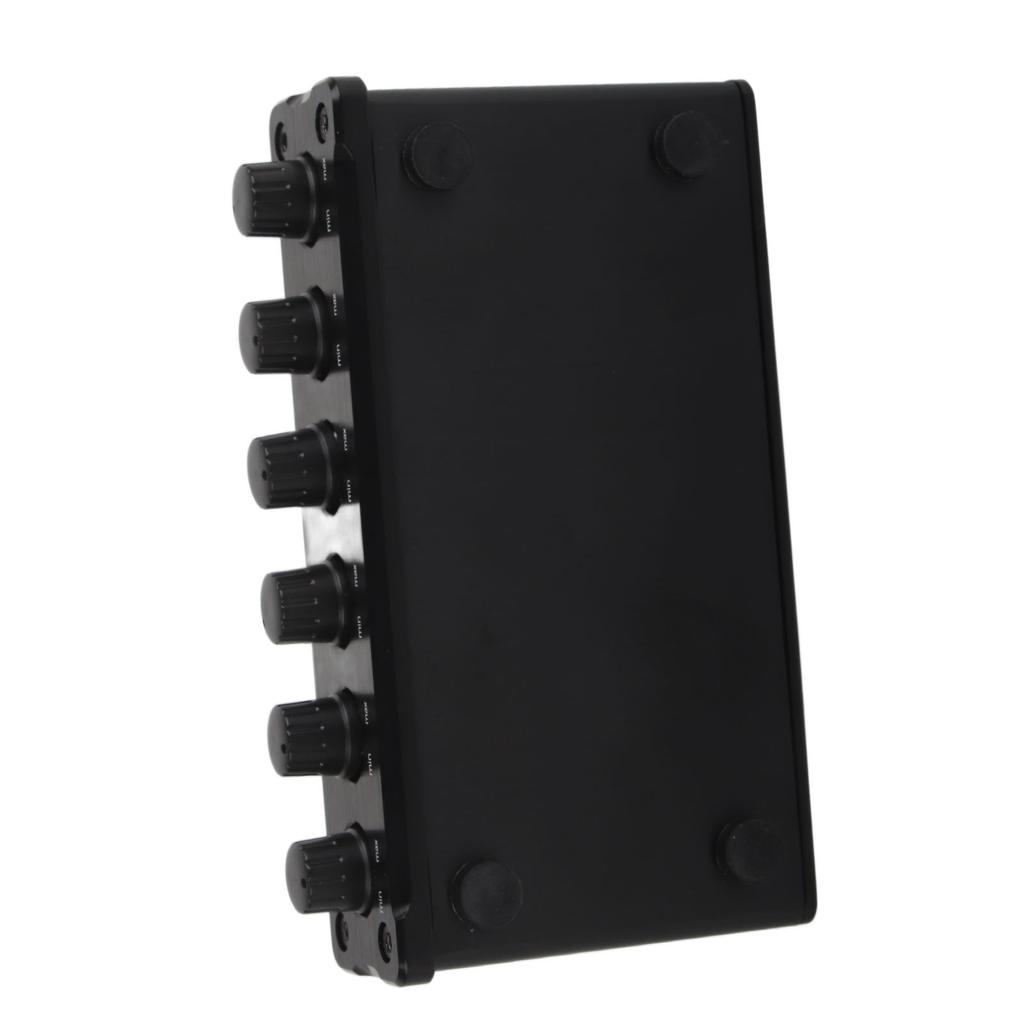 2 Eingang / 4 Ausgang Sound Mischverteiler Verlustfrei Lautstärke einstellbar 3,5mm Kopfhörerbuchse Soundsignal