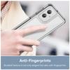 WANLONFENG MF Series for Motorola Moto G55 5G Case TPU+Acrylic Clear Phone Cover with Tempered Glass Film