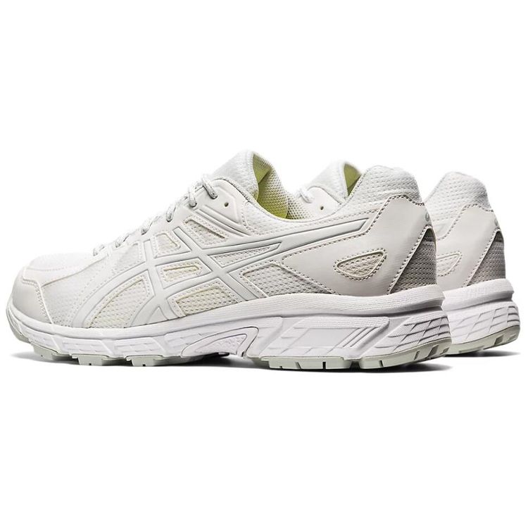 Asics Jog 100 T Trl Round Toe Lace-Up Fabric Synthetic Leather Low-Top Running Shoes Men sneaker White 1021A504-100