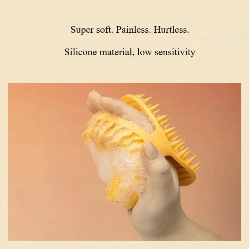 Weicher Silikon-Körperwaschschwamm Kopfhaut-Peeling Nicht-irritierender Körperwasch-Massagegerät Bade-Duschbürste Körperpeeling Hautpflege Bade-Werkzeug
