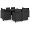 Day and Night - Day and Night 9-piece Garden Dining Set and Black Synthetic Rattan Cushions