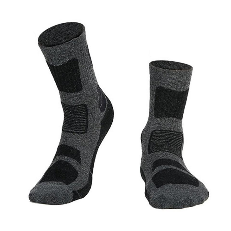 Loogdeel Merinoull Vandrings- och Löparsockor Mjuka Lätta Andningsbara Mellanhöga Cykelsockor för Herrar Damer