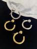 New Creative Copper Reversible C-shaped Metal Earrings for ladies Simple Two Wear way High Quality Jewelry Gift for Women
