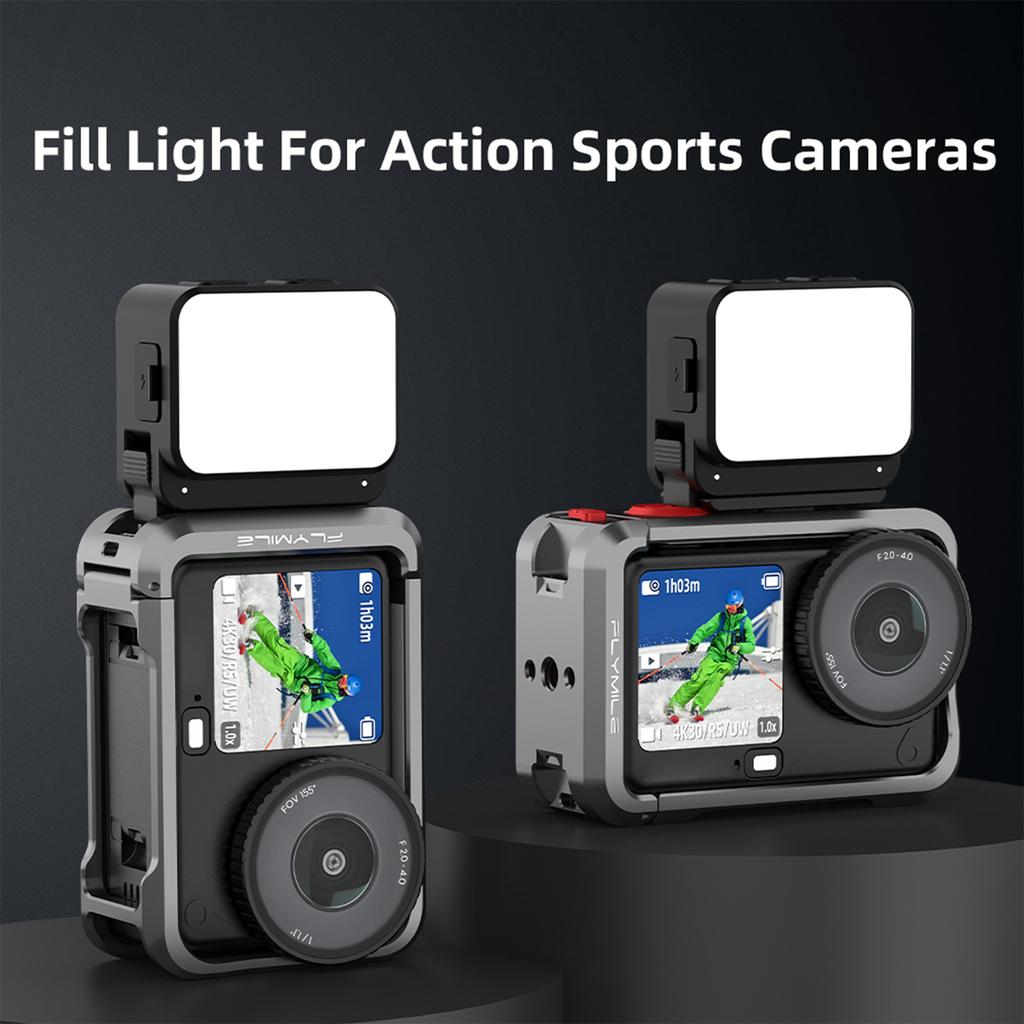 LED Action Camera Video Light Magnetic Photography Fill Lighting for DJI Osmo Action 6/Nano Accessories
