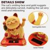 Waving Wealth Fortune Cat Figurine Mini Car Ornament Waving Hand Cat Ornaments  Holiday Gift