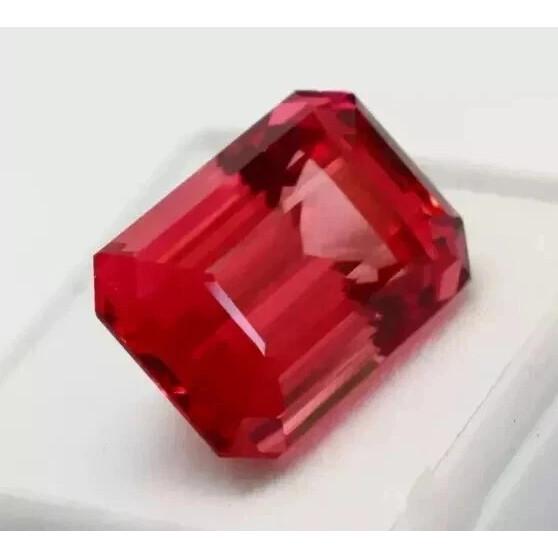 Emerald Cut Natural Padparadscha Sapphire 10-12 Ct Beautiful Certified Gemstone