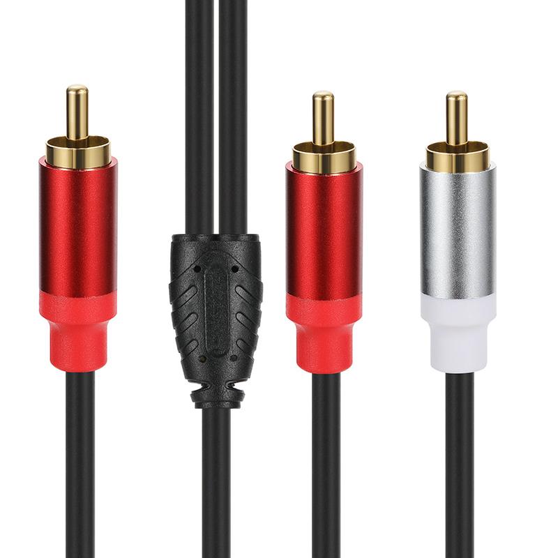 RCA Cable Splitter 1 in 2 Out Male to Female Audio Cord Plug Converter for Car Amplifier Speaker Home Theater Extend Adapter