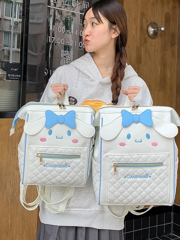 Hello Kitty Cartoon Pu Backpack For Women And Teens With Spacious Storage For Daily Use