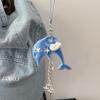 Vintage Y2K Korean Dolphin Keychain Cute Cartoon Pendant for Schoolbag Hanging Decor Holiday Souvenir Gift