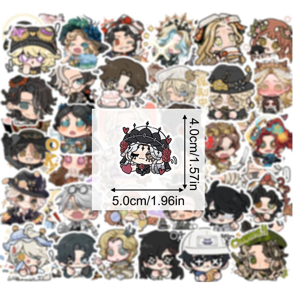 50Pcs Classic Character Identity V Game Peripheral Cartoon DIY Stickers Cute Decorations Journal Water Bottle Stickers