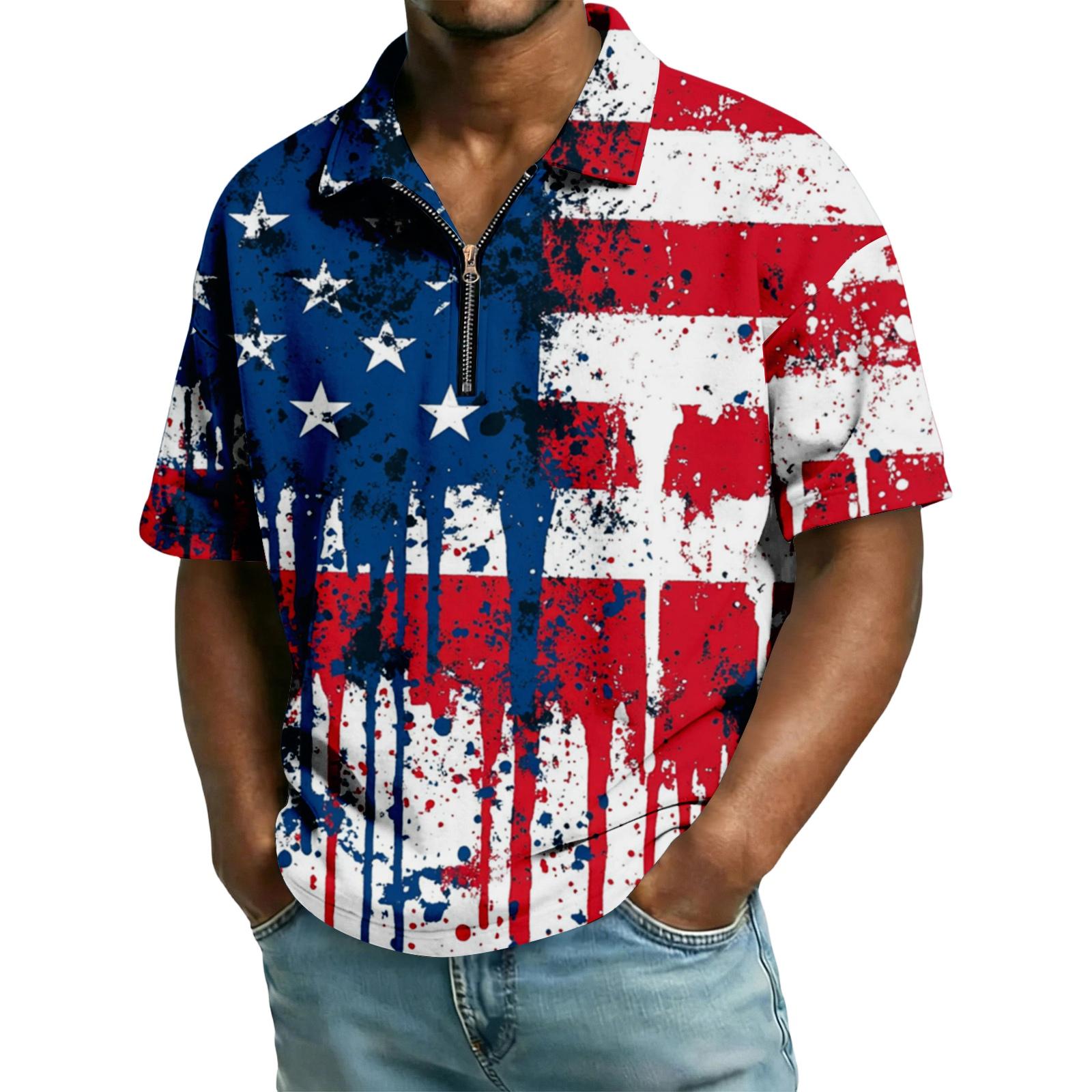 Мужская повседневная модная разноцветная рубашка с узором с короткими рукавами - Мужская плиссированная рубашка с короткими рукавами XL