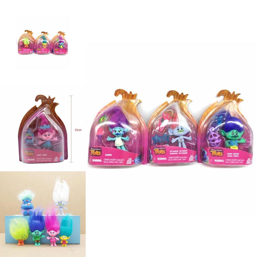Versatile 15cm Trolls Poppy Branch Pvc Doll Set Ideal For Kids And Collectors