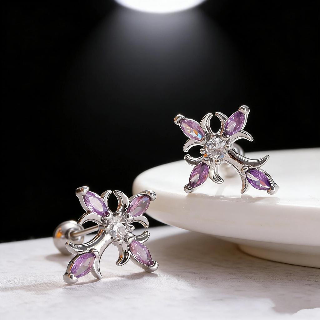Gothic Rhinestone Cross Dangle Earrings for Women - European and American Style