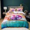 Snail Duvet Cover Set King Size Reptile Colorful Snail Comforter Cover Twin for Teens Adults Microfiber Animal Theme Bedding Set