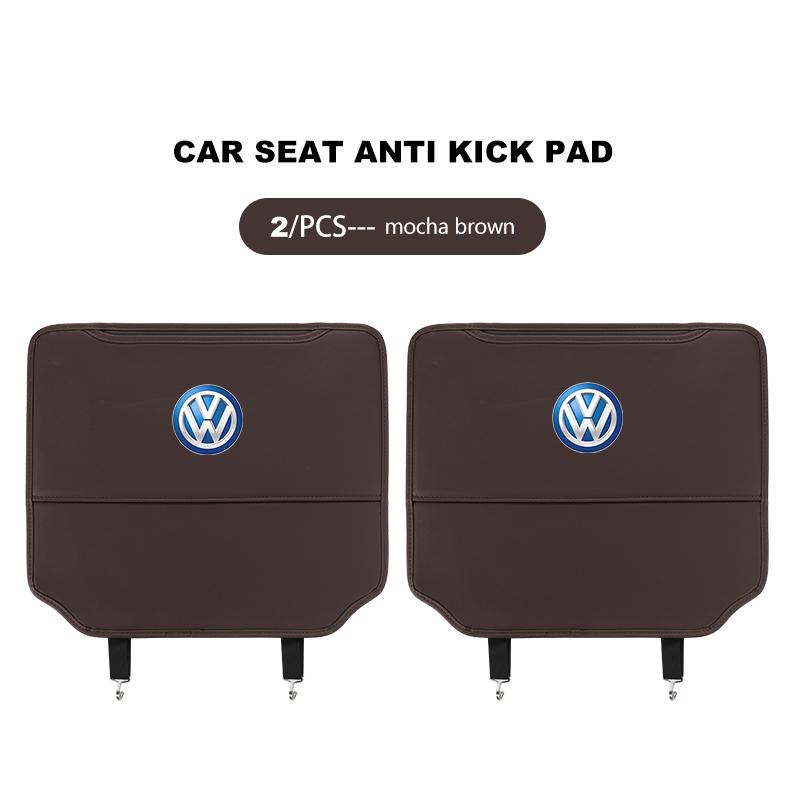 Leather Car Seat Backrest Protection Anti-kick Mat Accessories For Volkswagen VW Scirocco Passat Polo B5 B6 B7 CC Tiguan Sharan Wj0
