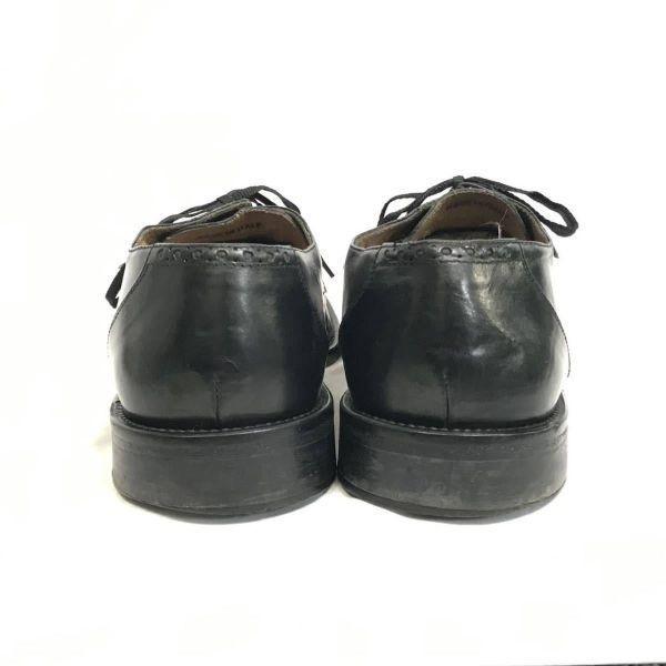 Tillverkad i Italien/JOHNSTON & MURPHY/Cap Toe Skor med rakt tåparti/8.5M/26.0-26.5/Svart/(BEGAGNAD)