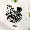 1pc Vintage Iron Rooster Wall Sculpture, Farmhouse Chicken Metal Art for Kitchen Living Room Easter Decor Housewarming Gift