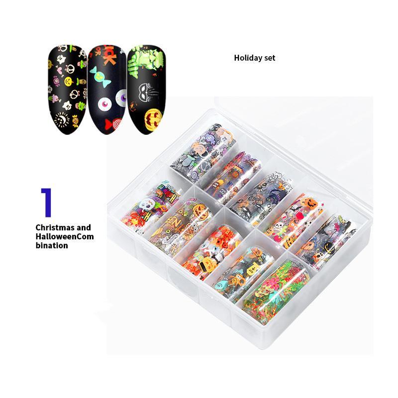 Nail Halloween Nail Art Star Sticker Set Nail Sticker Transfer Paper Christmas Nail Sticker