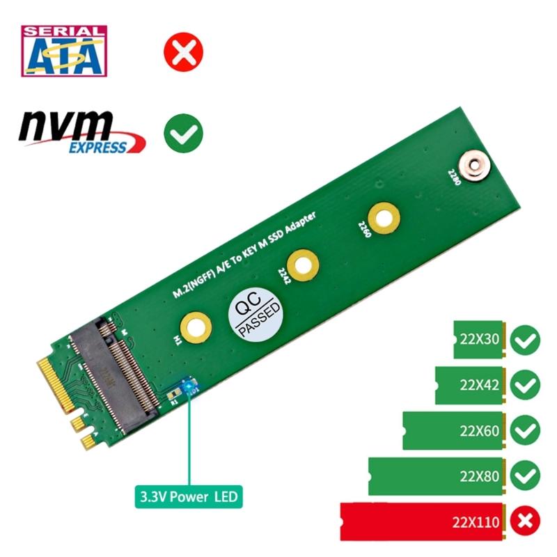 M.2 NVME Adapter Card KEY-M Xpansion Support For M.2 SSD 2242 2260 2280 WiFi To M.2 NVME M.2 Nvme SSD Adapter Card