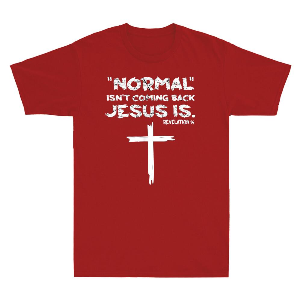 Normal Isnt Coming Back But Jesus Is Revelation 14 Costume Vintage Unisex Tshirt
