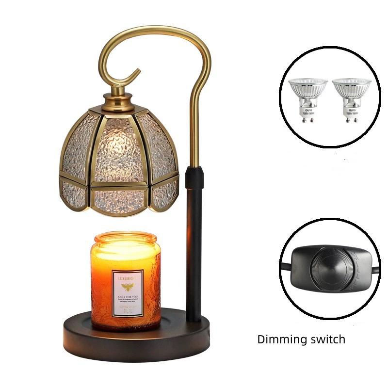 Electric Candle Warmer Lamp House Warming Gifts New Home Decoration Desk Lamp Wax Melting Lamp Colour Glass Candle Lamp