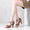 New Women's Latin Dance Shoes Ballroom High Heel Ballet Shoes Soft Sole Tango Salsa Party Shoes for Ladies Girl Sandals