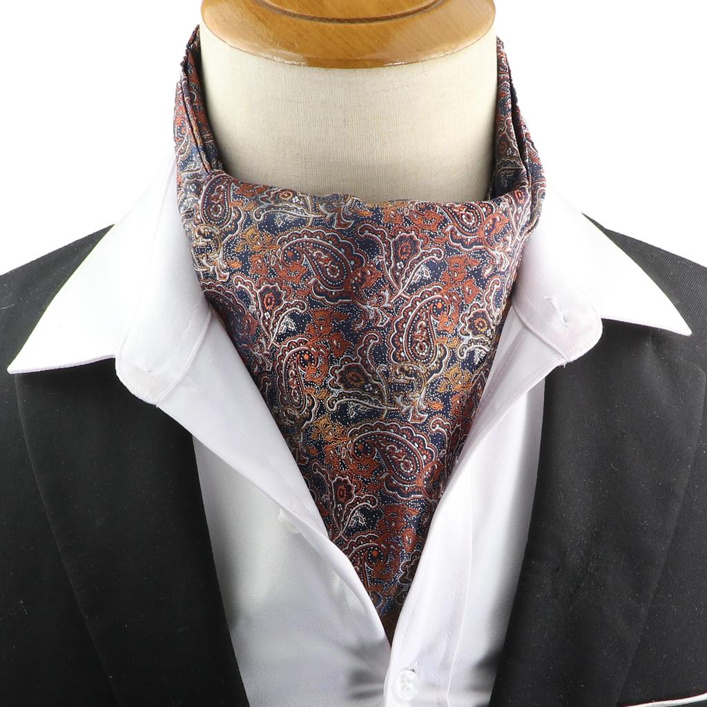 Pánská kravata Žakárová Květinová Paisley Pánská kravata Svatba Formální Ascot Šátek Samozavazovací Britský Gentleman Polyester Měkká kravata Luxusní