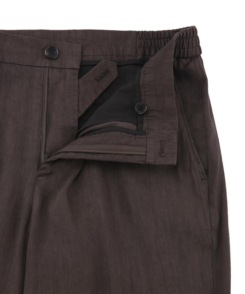 Jilseutyueoteunyuyogmaen [Manteco] Linen Blend Set-Up Pants - Dark Brown (Jnpa6B581W3)