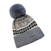 Windproof Knitted Beanie Cap Pom Pom Decoration Casual Beanie Winter Warm Hat  for Unisex